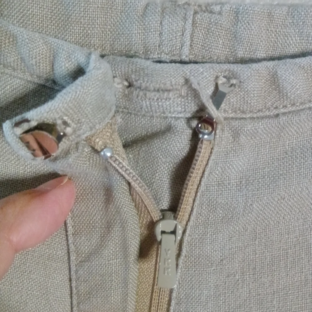 🦋 Vintage Orvis Linen Capri Pants Beige Plus Size 18